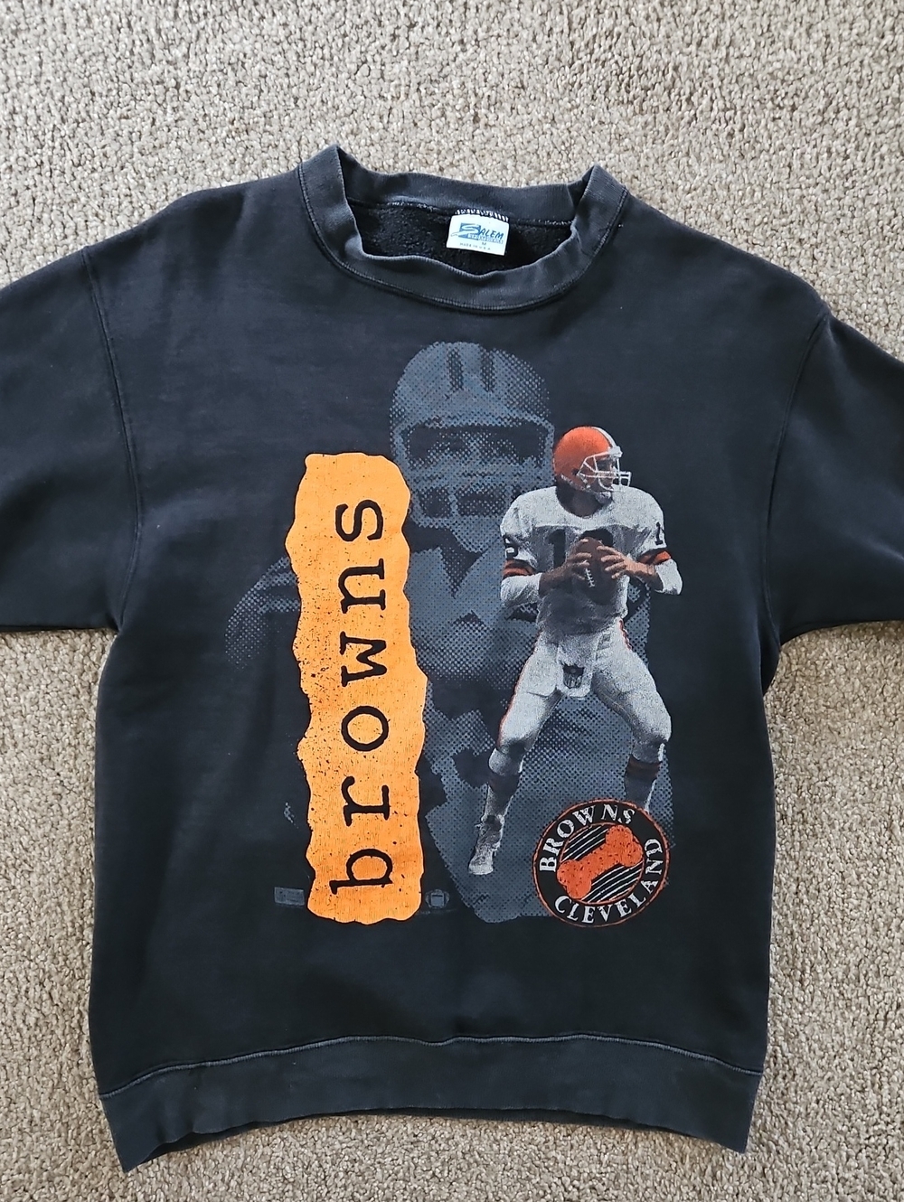 Vintage 90's Cleveland Browns Salem Sports Graphic Crewneck Sweatshirt Size M